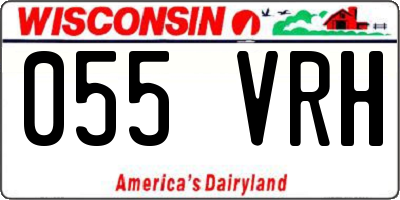 WI license plate 055VRH