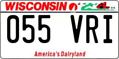 WI license plate 055VRI