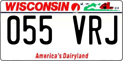 WI license plate 055VRJ