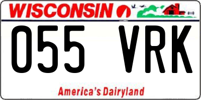 WI license plate 055VRK
