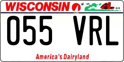 WI license plate 055VRL