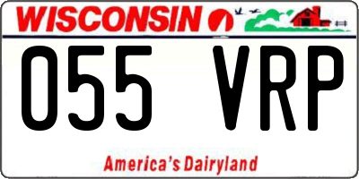 WI license plate 055VRP