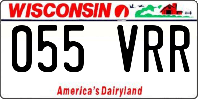 WI license plate 055VRR