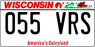 WI license plate 055VRS