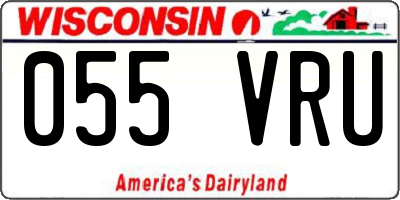 WI license plate 055VRU