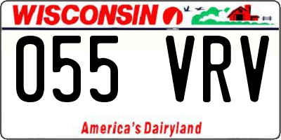 WI license plate 055VRV