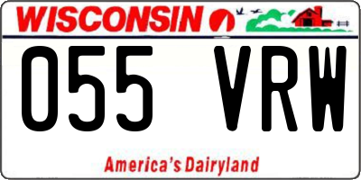 WI license plate 055VRW