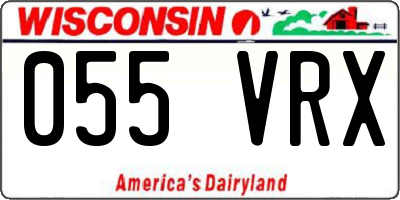 WI license plate 055VRX