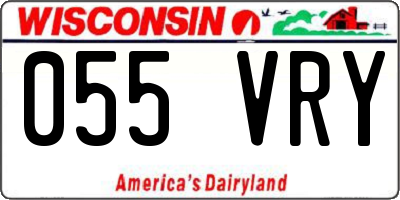 WI license plate 055VRY