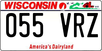 WI license plate 055VRZ