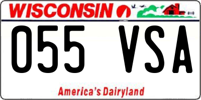WI license plate 055VSA