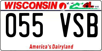 WI license plate 055VSB