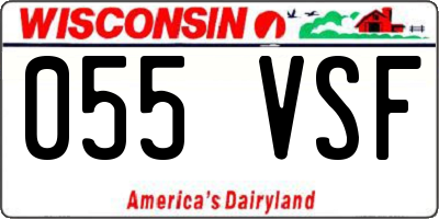 WI license plate 055VSF