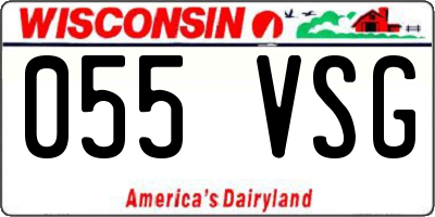 WI license plate 055VSG