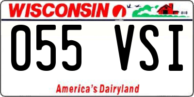 WI license plate 055VSI