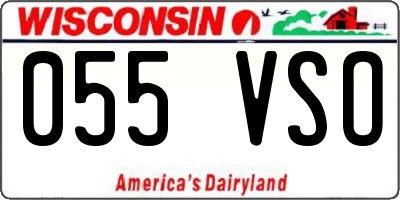 WI license plate 055VSO
