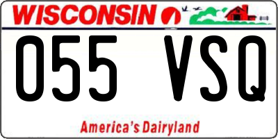 WI license plate 055VSQ