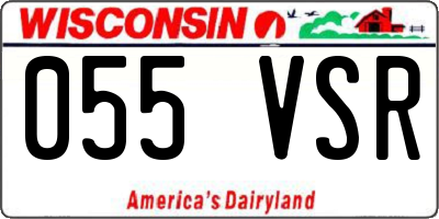 WI license plate 055VSR