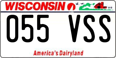 WI license plate 055VSS