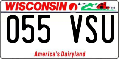 WI license plate 055VSU
