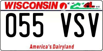 WI license plate 055VSV