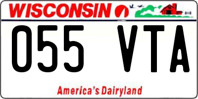 WI license plate 055VTA