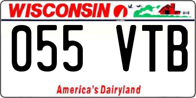 WI license plate 055VTB