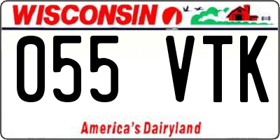 WI license plate 055VTK