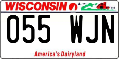 WI license plate 055WJN