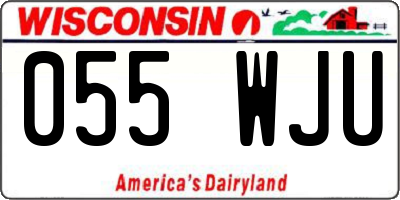 WI license plate 055WJU