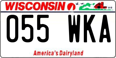 WI license plate 055WKA