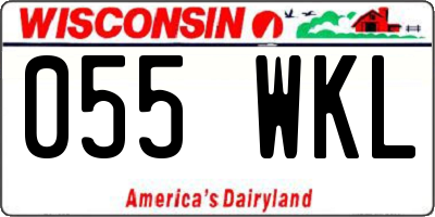 WI license plate 055WKL