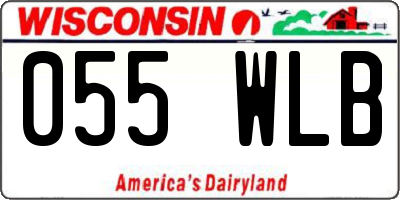 WI license plate 055WLB