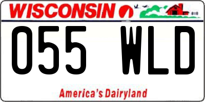 WI license plate 055WLD