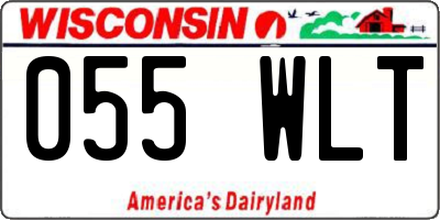 WI license plate 055WLT