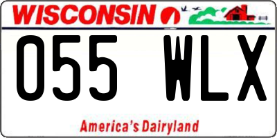 WI license plate 055WLX