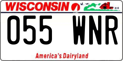 WI license plate 055WNR