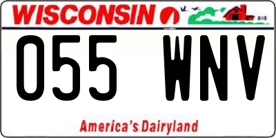 WI license plate 055WNV