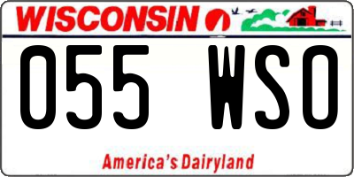 WI license plate 055WSO