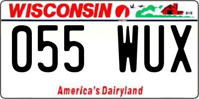 WI license plate 055WUX