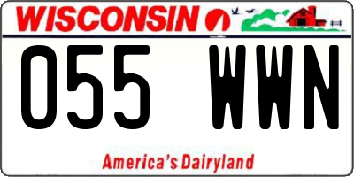 WI license plate 055WWN