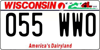 WI license plate 055WWO