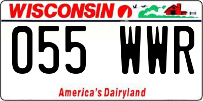 WI license plate 055WWR