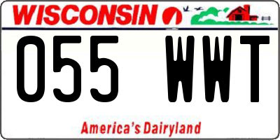 WI license plate 055WWT