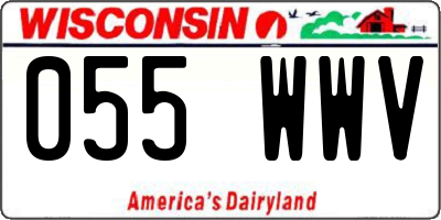 WI license plate 055WWV