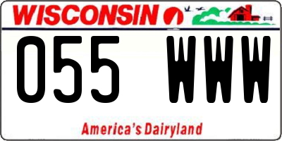 WI license plate 055WWW