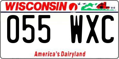 WI license plate 055WXC