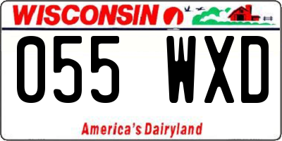WI license plate 055WXD