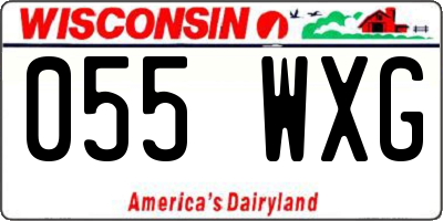 WI license plate 055WXG