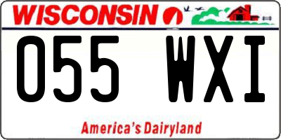 WI license plate 055WXI